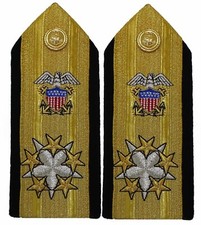 US NAVY SIX STARS ADMIRAL RANK SHOULDER BOARDS