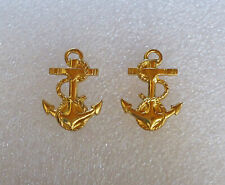 Vintage 1980s US Navy anchor collar / lapel pins picture