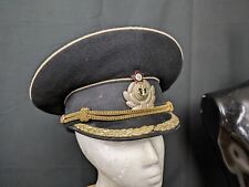 Soviet Navy Officer Visor Cap SIZE 57 Military Vintage USSR Hat picture