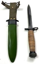 WWII US ARMY INFANTRY & PARATROOPER M1 CARBINE RIFHT FIGHTING KNIFE & SCABBARD picture
