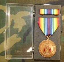 Vintage USA JROTC Military Order of World Wars Award of Merit Medal & Ribbon Set