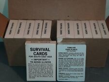 1968 Lot of 12 of Survival Cards for Southeast Asia GTA 21-7-1 US Army picture