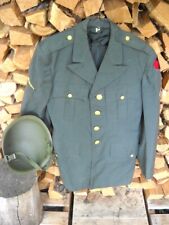 Lot of (2) U.S. Army Items: 7th Infantry Dress Jacket & M-1 Swivel Bale Helmet picture