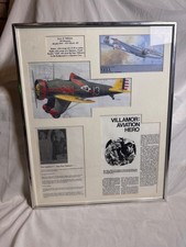 WWII Jesus Villamor Filipino Aviation Hero P-26 Fighter Framed Tribute Display