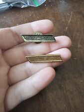 Lot Of 2 US Military Ranking Bar Pin Gold Tone picture