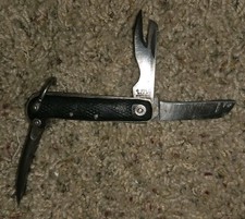 1943 British Royal Navy WWII Sheffield Sailors Knife with Marlin Spike & Bail