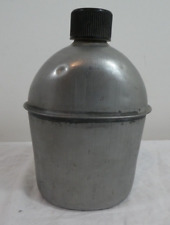 US Army  S.M. Co M1910 Steel Canteen WWII 1944 Horizontal Seam Bakelite Military picture