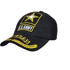U.S. Army Logo Veteran II Wreath Black Cap  picture