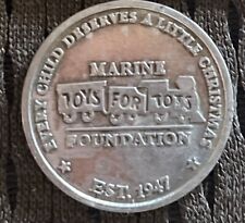 Vintage 1947 U.S. Marine Corps Toys For Tots Foundation Semper Fidelis Coin picture