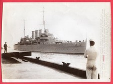 1941 British Heavy Cruiser HMS Berwick Damaged by Admiral Hipper Press Wirephoto