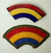 Original WWII US Army 42nd Infantry Division DI/DUI Patch and Pin picture