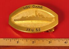 VINTAGE BRASS MADE IN USA NAVY SAILOR USS CARR SHIP NAUTICAL FFG BELT BUCKLE  picture