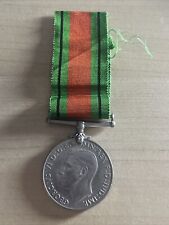 Nb73- WW2 Original Georgivs VI 1939 – 1945 The Defence Ribbon Medal GC picture