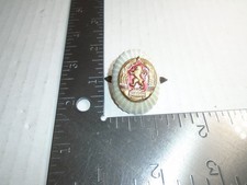 Original WWII - 1944 Bulgarian Officer Visor Hat Cockade Porcelain