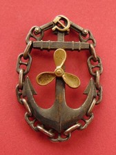 Soviet Merchant Fleet Ship Chief Engineer Mechanic Badge ORIGINAL Mint Marked A+