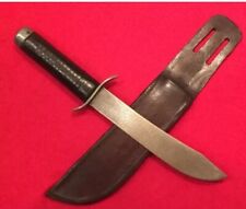 WW2 Theater Knife - LARGE 7.5” BLADE WITH MATCHING SHEATH & LEATHER HANDLE picture