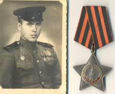 Soviet Russian red Order ESTONIA of Glory 3rd class star banner Combat (3048)