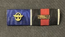 Original WWII German 2 place ribbon bar Police 4yr/October medal Prague spange  picture