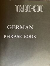 War Department German Phrase Book TM 30-606 1962 Printing Technical Manual picture