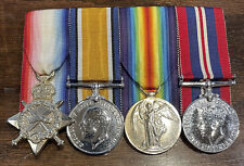British WW1 Medal Trio Cameron Highlanders Full Sized Mounted WIA & WW2 Service picture
