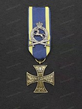WW1 Brunswick War‑Merit Cross 2nd Class German State Medal Blue‑Yellow Ribbon