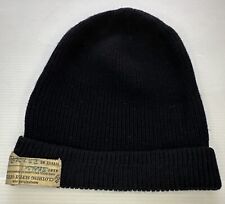 Vintage U.S. Navy Watch Cap Blue 100% Wool Beanie Hat Named picture