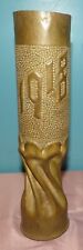 1918 Brass Trench Art Carved Shell Casing World War 1, WWI picture