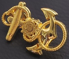 US Coast Guard Anchor Cap Hat Badge Screw Back USCG Pin Naval Insignia GOLD