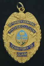 Guam Attorney General Prosecution Guan Badge Key Chain P-9