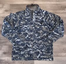 US Navy Military Issued Gore-Tex Digital Camo Blue Hooded Jacket Mens Medium  picture