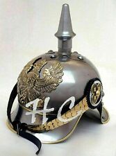 Vintage WW1 FR Helmet Cruciform Base German Prussian Leather PICKELHAUBE Item picture