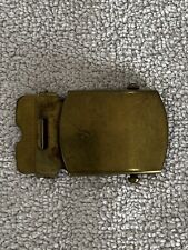 Vintage US MILITARY  SOLID BRASS BUCKLE - For 1 1/4 in web belt MADE IN USA picture