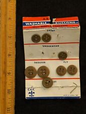 WORLD WAR II MILITARY BUTTONS ON ORIGINAL CARD LOT OF 8 BUTTONS AND ONE CARD picture