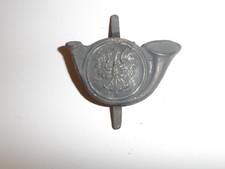e1154 WW 1- WW 2 Polish French Helmet Plate Adrian Yeager Light Infantry GD12