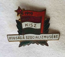 little youth for socialism beautiful badge 1919 - 1957 Hungary communist era