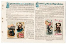1888 DUKE & Son HEROES OF THE CIVIL WAR GENERALS album page PORTER / MAGRUDER