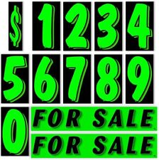 Vinyl Number and Decals 13 Dozen Car Lot Pricing Stickers (Green 2), picture