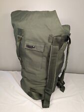 Military Duffle Bag Rucksack Olive Green Nylon Heavy Duty Army Duffel USGI USED picture