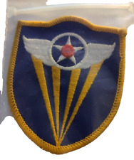 Vintage Military WWII Era US Army 4th Air Force Insignia Patch Wings Blue Yellow picture