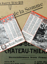 WWI Battlefield Souvenir Somme Belleau Wood Postcards (44) Military Wounded 1919