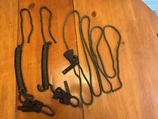 THREE... MILITARY TENT DRASH ROPES WITH LOCKING TENSIONERS CAMPING HUNT US ARMY picture