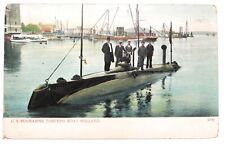 RARE c1905 USS Holland (SS-1) Postcard - US Navy's First Commissioned Submarine picture