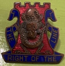 The Right Of The Line US Army 14th Infantry Regiment Screwback Pin Meyer NY picture