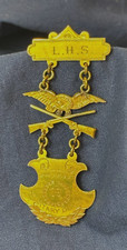 Antique 2nd Prize Military Drill Medal J. Marriott Boston Pin