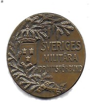 Swedish Military Sports Association 1944 WWII Sweden Royal Crown Bronze Medal