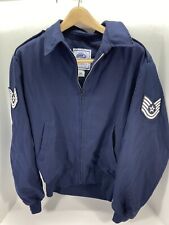 USAF Air Force Light Weight Blue Jacket No Liner Men 46R Full Zip Service Dress picture