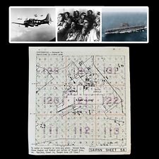 RARE WWII D-Day Saipan Lt. Moore USS Enterprise Japanese Aslito Airfield Map picture