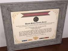 WORLD WAR TWO 50TH ANNIVERSARY COMMEMORATIVE MEDAL CERTIFICATE ~ Type 1