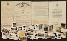 1940s vintage WWII DOCUMENT PHOTO LOT concord nh ROBERT BUNKER picture