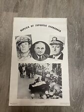 REPLICA OF WWII JAPANESE SURRENDER 1945 Scrolling Document US Army Japan Paper picture
